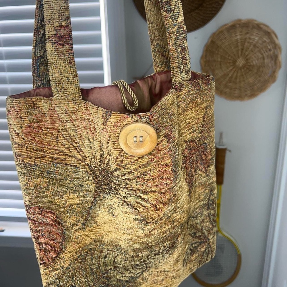 Tote brown textured bag purse